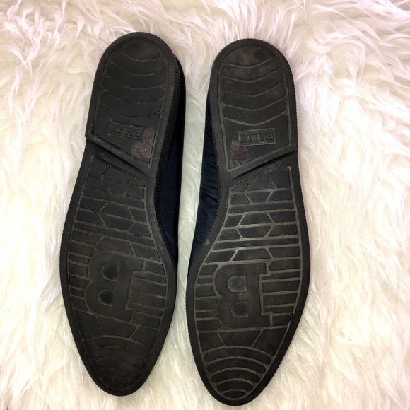 BALLY Navy Almond Toe Navy Blue Flat Shoes Sz 9 - Picture 4 of 8